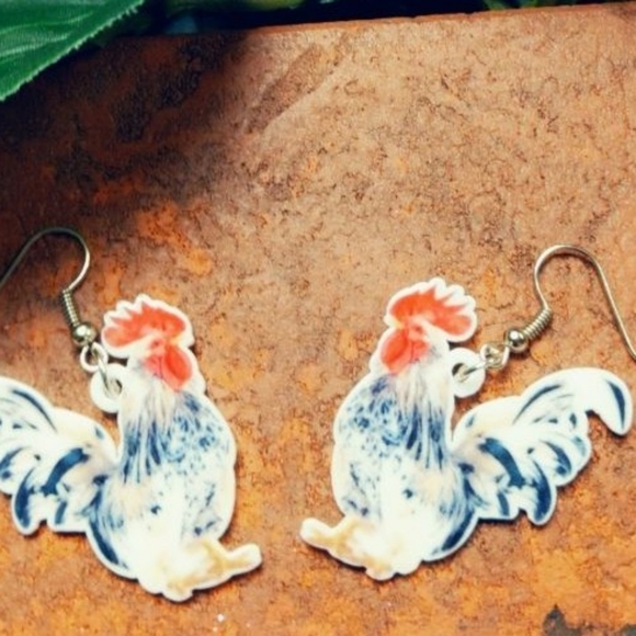 Chicken Earrings - Picture 2 of 3